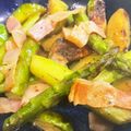 MizuhoBank's cooksnap of when they made 芽キャベツとアスパラのバター炒め.