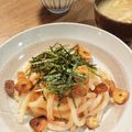 ハチワレねこ's cooksnap of when they made サクサク！明太子フライドにんにくうどん.
