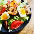 カズ形33's cooksnap of when they made 鶏モモ肉のパリパリサラダ.