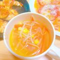 プー♡'s cooksnap of when they made もやしと人参の塩バタースープ.