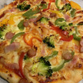 ポメちょん's cooksnap of when they made 焼くまで5分♡捏ねずに簡単美味しい♡ピザ.