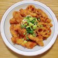 コムギ大好き's cooksnap of when they made スティック鶏胸肉と蓮根のヤンニョムチキン.