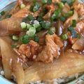 chocoraママ's cooksnap of when they made 簡単☆フライパンひとつできつねカレー丼.