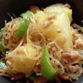 TYSK's cooksnap of when they made じゃがいもとひき肉の春雨炒め.
