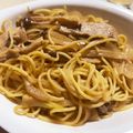 くろすけ大好き's cooksnap of when they made 〜生姜焼き風〜和風クリームパスタ*.