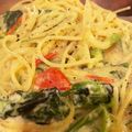 サスカ's cooksnap of when they made 牛乳でほうれん草のクリームパスタ♪♪.
