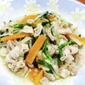 YCHキッチン's cooksnap of when they made ☆豚バラのスタミナ塩炒め☆.
