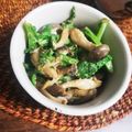 ふか谷's cooksnap of when they made 〓わさび菜とシメジのマヨ醤油ソテー〓.