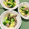 ふたごゆき's cooksnap of when they made 豚こまとブロッコリーふわふわ卵の中華炒め.