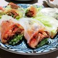 ma38sa☆'s cooksnap of when they made タレなしで美味しい♪焼肉キムチ生春巻き☆.