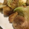 クックOSEUBQ☆'s cooksnap of when they made 鶏肉とキャベツのガーリック炒め♪.