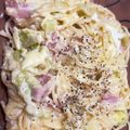 HarJCQ8B0☆'s cooksnap of when they made 春キャベツたっぷり！ワンパンカルボナーラ.