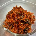 okamelove's cooksnap of when they made 切干大根と大葉のコチュジャン漬.