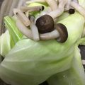 葉月優希's cooksnap of when they made 副菜キャベツとしめじのからしめんつゆ和え.