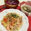 ハッピー君の恋人♡'s cooksnap of when they made 秋鮭のタリアテッレ　ケーパーソース.