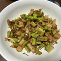 クックBWZVK1☆'s cooksnap of when they made ～ﾌﾞﾛｯｺﾘｰの茎と竹輪のおかか炒め～.