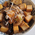 techulin's cooksnap of when they made 厚揚げとナスとエリンギのオイ酢ター餡かけ.