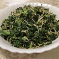 明日の風☆'s cooksnap of when they made 大根の葉としらすのゴマ油炒め.