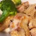 ぶす丸's cooksnap of when they made 鶏もも肉とえのき茸のガリバタ醤油.