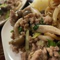 MULA's cooksnap of when they made ☆水菜と挽き肉としめじのマヨネーズ炒め☆.