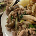 MULA's cooksnap of when they made ☆水菜と挽き肉としめじのマヨネーズ炒め☆.