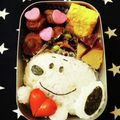 景と浩's cooksnap of when they made キャラ弁☆スヌーピー弁当.