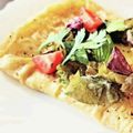 ☆＊お家グルメ工房＊☆'s cooksnap of when they made 半熟卵とベビーリーフのガレット.