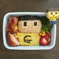クックRPLHAF☆'s cooksnap of when they made ミラクルぐっち　ぐち男キャラ弁.