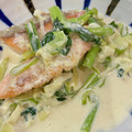 クックQSLFJR☆'s cooksnap of when they made ＊材料3つ簡単副菜＊鮭と長ネギのミルク煮.