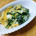 かわゆう1211's cooksnap of when they made ふんわり卵炒め♡ほうれん草としらすも＋♡.