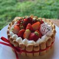 海の幸子's cooksnap of when they made ⁂シャルロットフレーズ❀バニラババロア⁂.