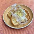 島子☆'s cooksnap of when they made パンにオリーブオイルを塗るのはラップで.