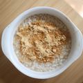 みるく茶's cooksnap of when they made まるできな粉餅、オートミールお粥.
