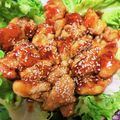 ばりにゃんこ's cooksnap of when they made 鶏もも肉の甘辛炒め ピリ辛&揚げずに.
