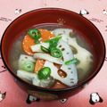 龍青空ママ's cooksnap of when they made 簡単♡れんこん人参エリンギの味噌汁♡.