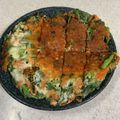 クック81NK9U☆'s cooksnap of when they made 大人気♪春菊とかりかりチーズの絶品チヂミ.