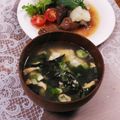 クックHG9V8Y☆'s cooksnap of when they made まいたけ豆腐わかめの味噌汁♪.