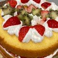 うさこママ★'s cooksnap of when they made 30分で完成♪簡単デコレーションケーキ♪.