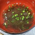 あまおうマシュマロ☆'s cooksnap of when they made ☆しょうがの香りがいい♡もずくスープ☆.