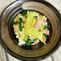 yukarin222's cooksnap of when they made キャベツのレンチンバター★にら副菜★弁当.