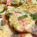 かっこー美味しく's cooksnap of when they made 豆腐のもちもちお好み焼き.