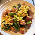 scottle12w's cooksnap of when they made 小松菜と玉子とウインナーのオイスター炒め.