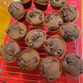 hayamamma's cooksnap of when they made 生クリームで作る！ふわふわチョコマフィン.