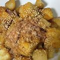 mi_ricky's cooksnap of when they made おうち居酒屋。厚揚げと山芋のコロコロ焼き.