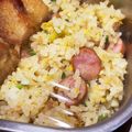 ma2kaboch's cooksnap of when they made ☆ソーセージたっぷり鶏ガラ正油炒飯.