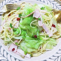 リンリン☆☆☆'s cooksnap of when they made 簡単！ハムとレタスのペペロンチーノ風.