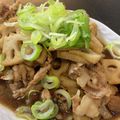 takoyuma's cooksnap of when they made ★簡単★豚こまと蓮根の甘辛ごまだれ炒め.