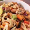 チョコわンわン's cooksnap of when they made さつま芋と蓮根と鶏肉の照り焼きバタぽん.