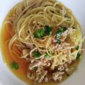 ひろみつばち's cooksnap of when they made ワンパン♪きのこと豚肉の和風スープパスタ.