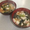 きらり流れ星's cooksnap of when they made 味噌汁　わかめと豆腐.